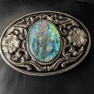 New abalone belt buckle